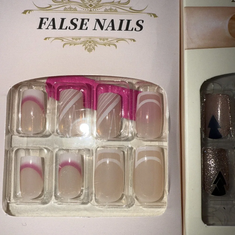 Lot Of 8 Boxes Press‎ On Nails. 24 Pieces Per New Box.  4392